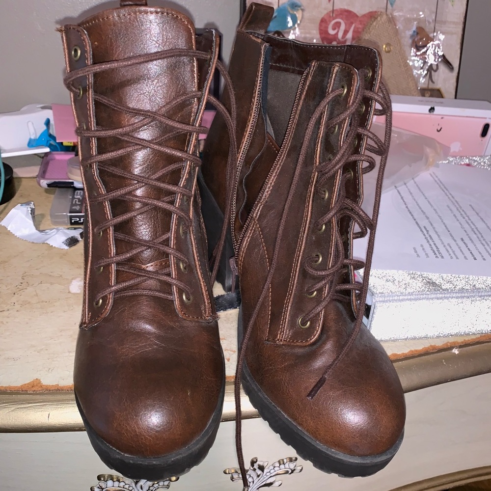 Brown booties
